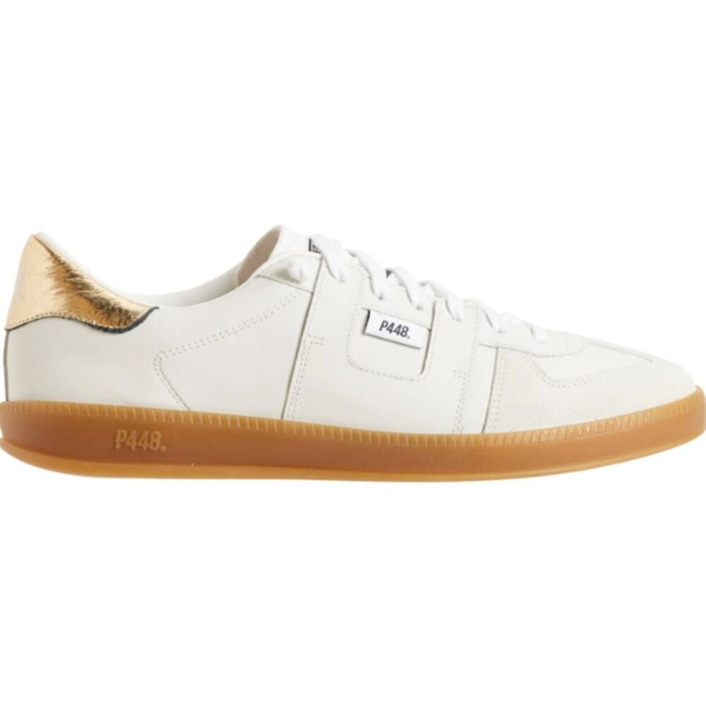 P448 Women's Tulum Gold Monza Dew Classic Low Top Sneakers Size 7.5-8